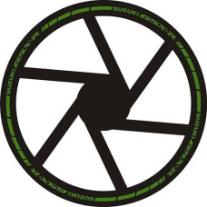 Наклейка на обід колеса Suzuki GSX-R Green