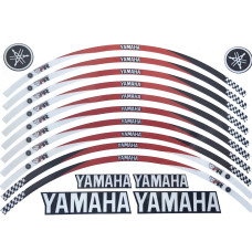 Наклейка на обід колеса Yamaha Flag Red