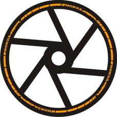 Наклейка на обід колеса Honda CBR Orange