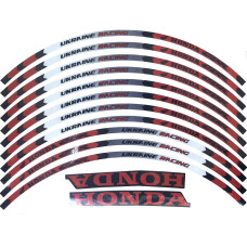 Наклейка на обід колеса Honda CBR Ukraine Racing Red