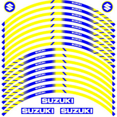 Наклейка на обід колеса Suzuki Blue Yellow