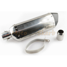 Глушник прямоток 460 * 105 600cc Chrome Black G-1668