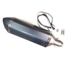 Глушник прямоток 460*130mm (нержавіюча сталь, в плівці під карбон) 118 G-1955