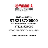 Yamaha OEM 3TB2137X0000 — SCOOP, AIR (RIGHT,RADICAL GRAY