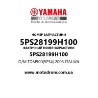 Yamaha OEM 5PS28199H100 — O/M TDM900(5PS4) 2003 ITALIAN