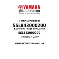 Yamaha OEM 5SL843000200 — HEADLIGHT ASSY