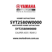 Yamaha OEM 5YT2580W0000 — CALIPER ASSY, REAR 2
