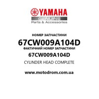Yamaha OEM 67CW009A104D — CYLINDER HEAD COMPLETE