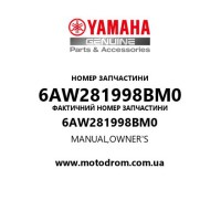 Yamaha OEM 6AW281998BM0 — MANUAL,OWNER'S
