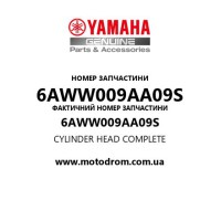Yamaha OEM 6AWW009AA09S — CYLINDER HEAD COMPLETE