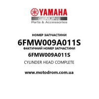 Yamaha OEM 6FMW009A011S — CYLINDER HEAD COMPLETE