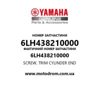 Yamaha OEM 6LH438210000 — SCREW, TRIM CYLINDER END