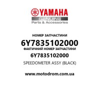 Yamaha OEM 6Y7835102000 — SPEEDOMETER ASSY (BLACK)