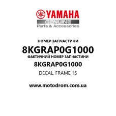Yamaha OEM 8KGRAP0G1000 — DECAL, FRAME 15
