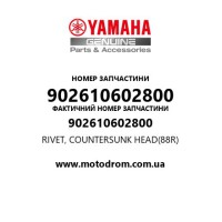Yamaha OEM 902610602800 — RIVET, COUNTERSUNK HEAD(88R)