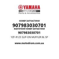 Yamaha OEM 907983030701 — YZF-R125 SLIP-ON MUFFLER BL SP