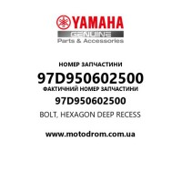 Yamaha OEM 97D950602500 — BOLT, HEXAGON DEEP RECESS