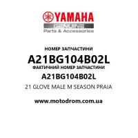 Yamaha OEM A21BG104B02L — 21 GLOVE MALE M SEASON PRAIA