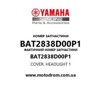 Yamaha OEM BAT2838D00P1 — COVER, HEADLIGHT 1