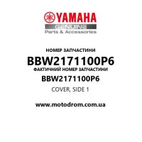 Yamaha OEM BBW2171100P6 — COVER, SIDE 1