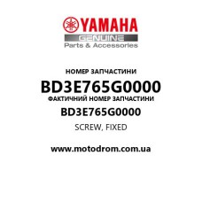 Yamaha OEM BD3E765G0000 — SCREW, FIXED