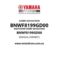 Yamaha OEM BNWF8199GD00 — MANUAL,OWNER'S