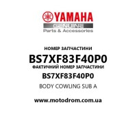 Yamaha OEM BS7XF83F40P0 — BODY COWLING SUB A