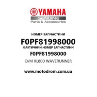 Yamaha OEM F0PF81998000 — O/M XL800 WAVERUNNER