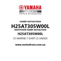 Yamaha OEM H25AT305W00L — 25 MARINE T-SHIRT LS UNISEX