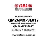 Yamaha OEM QM26MXP3E817 — 26 MX PANT KIDS PLATTE