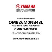 Yamaha OEM QMB26M0NB43L — 26 MON T-SHIRT UNISEX EMY