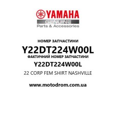 Yamaha OEM Y22DT224W00L — 22 CORP FEM SHIRT NASHVILLE