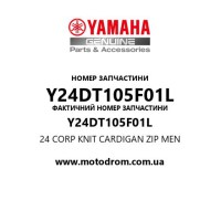 Yamaha OEM Y24DT105F01L — 24 CORP KNIT CARDIGAN ZIP MEN