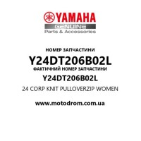 Yamaha OEM Y24DT206B02L — 24 CORP KNIT PULLOVERZIP WOMEN