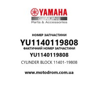 Yamaha OEM YU1140119808 — CYLINDER BLOCK 11401-19808